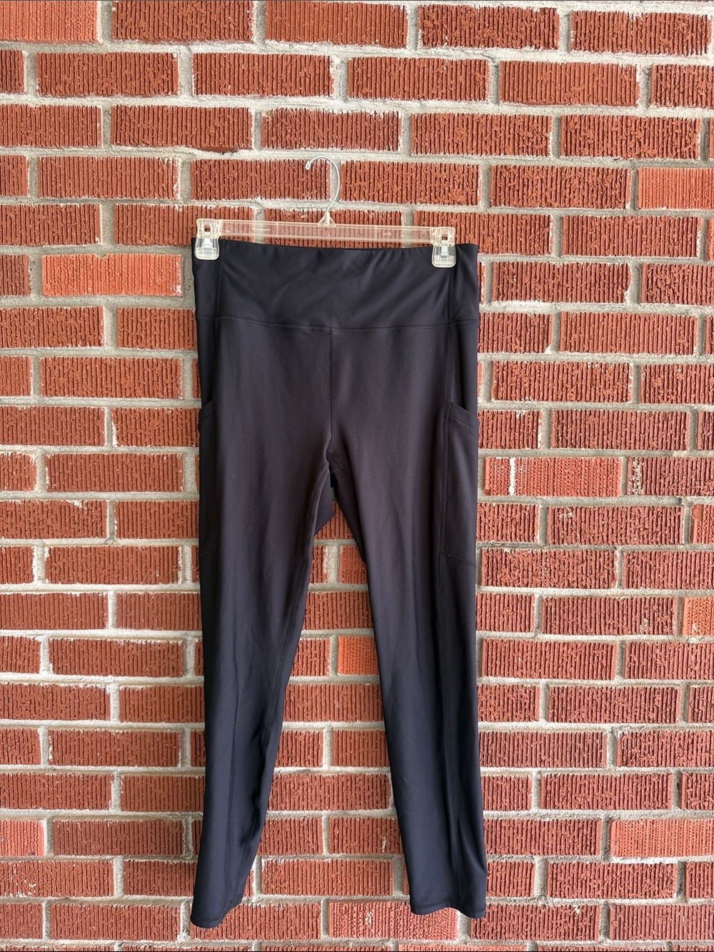 Fabletics Black High-Rise Leggings with Side Pockets